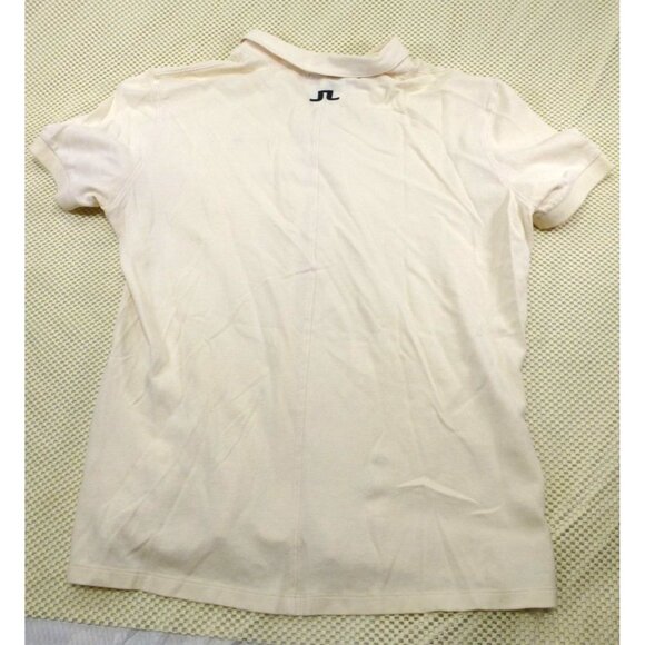 J.Lindeberg Beige Polo Golf Shirt XL Regular Fit Cotton Blend Top - Picture 4 of 8
